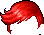 紅色波浪劉海造型