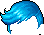 藍色波浪劉海造型