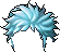 藍色飛散龐克造型