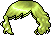 綠色波浪髮尾造型