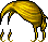 黃色俐落盤髮造型