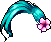 藍色小花波浪造型