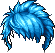 藍色狂野獅子長鬃造型