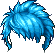 藍色獅子長鬃造型