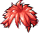 紅色擴散鬃毛造型