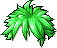 綠色擴散鬃毛造型