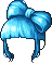 藍色蝴蝶髮束造型