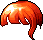 紅色蓬鬆髮辮造型