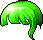 綠色蓬鬆髮辮造型