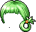 綠色圈圈髮尾造型