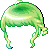 綠色捲燙髮結造型