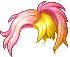 紅色雙色馬尾髮型