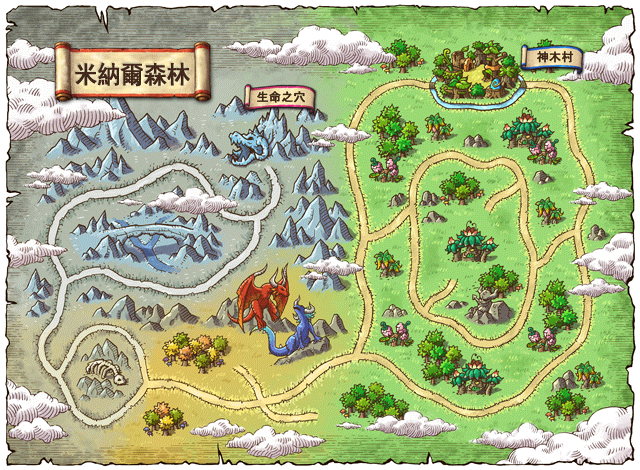 米納爾森林官方世界地圖